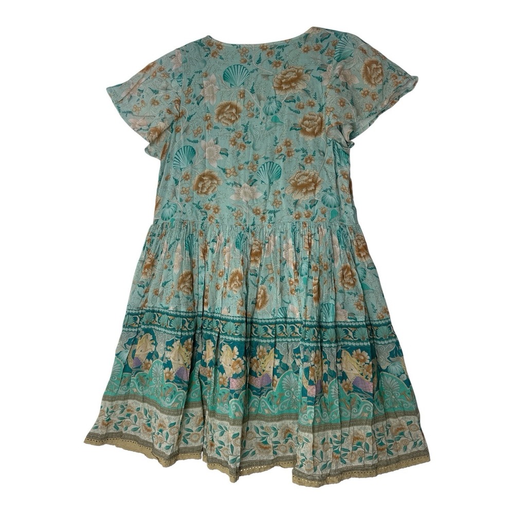 Spell & The Gypsy Collective Seashell Mini Dress Womens XS Floral Lined Coquette - Picture 4 of 9